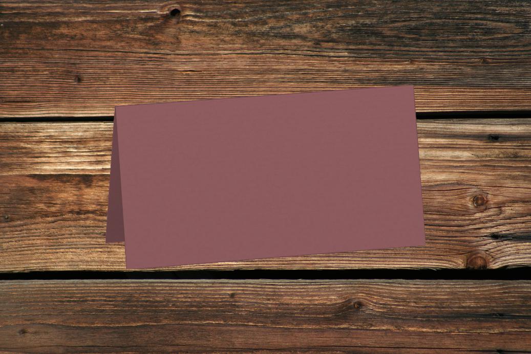 Tischkarten 50/100x100 mm Hortensia gerippt 220 g/qm